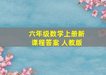 六年级数学上册新课程答案 人教版